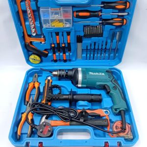 Makita 117-piece toolset featuring a 710W hammer drill