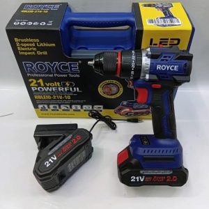 Royce RBLEID-21V-10 brushless cordless impact drill kit
